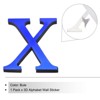 Unique Bargains 3D Acrylic Self-Adhesive Mirror Alphabet Sticker Wall Decals Blue - 3 of 4