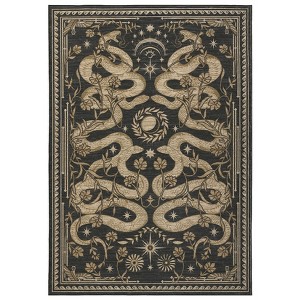 Washable Snake Print Large Living Room Rugs, Animal Print Forest Bedroom Carpet, Soft Non Slip Floor Cover for Kitchen Dining Room - 1 of 4