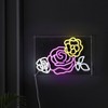 15" x 10.3" Crowd of Roses LED Neon Light, USB Acrylic Box - JONATHAN Y: Indoor Decor, Modern Design - 4 of 4