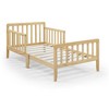 Yinvani Natural Solid Wood Crib with Double Safety Rails - 3 of 4