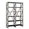 Boraam Veramonte 88" High 5 Tier Accent Bookshelf Whitewash/Black - 3 of 4