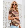 maternity dress Women's Maternity Floral  Puff Sleeve Tunic Blouse - 4 of 4