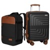 Hykolity Luggage Set 22" Carry On Suitcase with Backpack, Expandable PC+ABS Hardside Travel Baggage 8 Wheels 2-Pack - 2 of 4