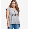 ellos Plus Size Screenprint V-Neck Tee - 4 of 4