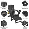 Yaheetech Folding Fire Pit Chair with Retractable Ottoman - 4 of 4