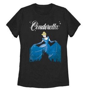 Women's Cinderella Dress Silhouette T-Shirt - 1 of 3