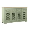 Festivo 57" Vintage Storage Accent Buffet Sideboard Cabinet Green - 4 of 4