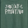 Women's - Instant Message - Stay Positive Punk Lightweight French Terry Wide Neck Long Sleeve Shirt - 2 of 4
