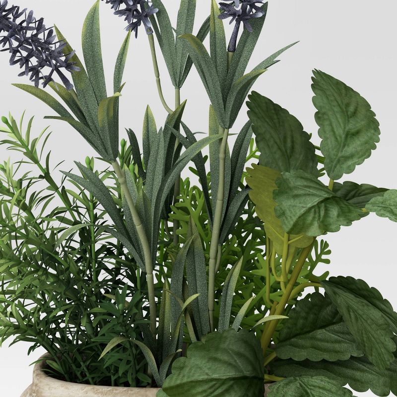 Artificial Herb Dish Garden in Pot Green/Purple - Threshold™ designed with Studio McGee, 4 of 10