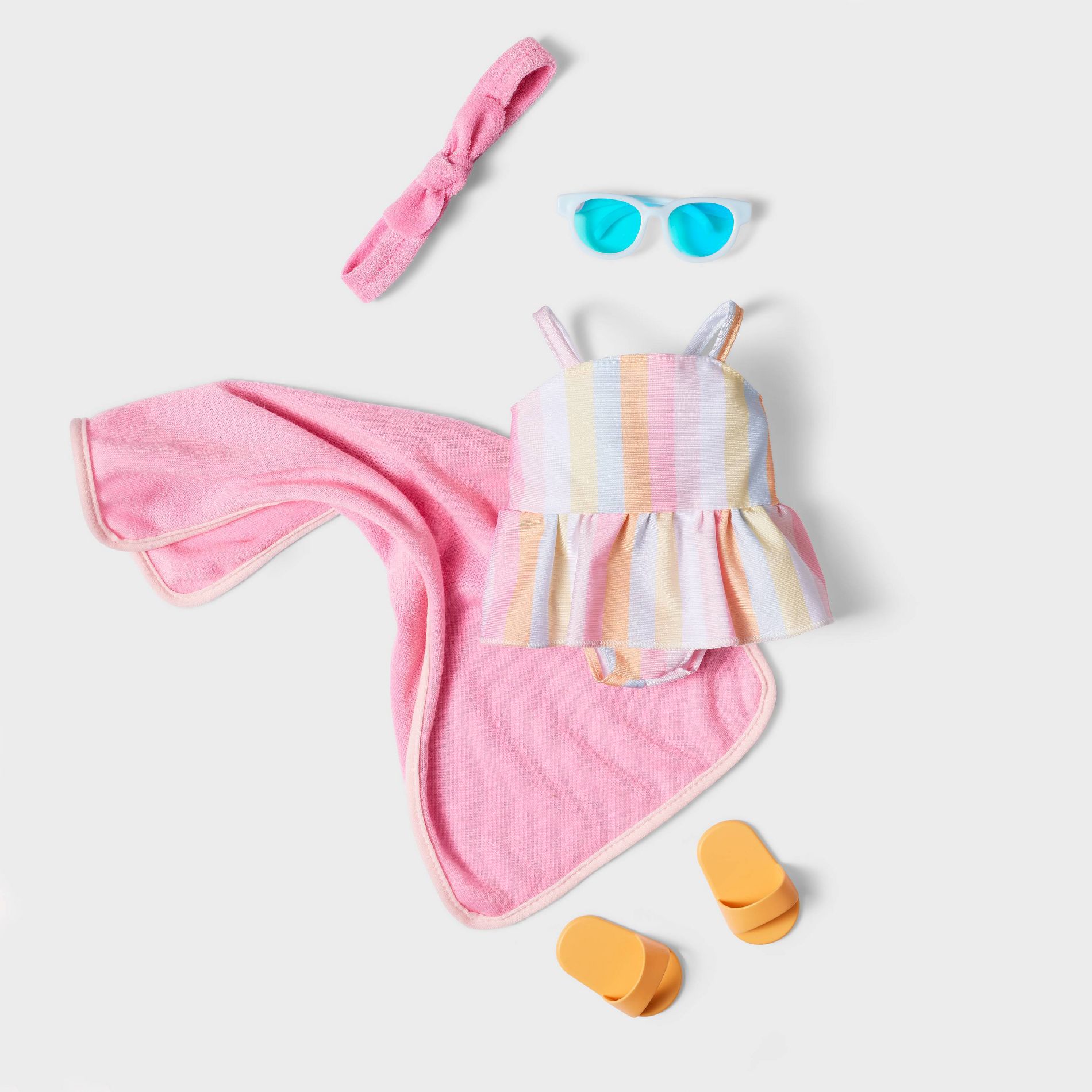14" Striped Swim Suit Outfit - Gigglescape™