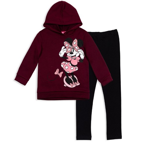 Disney Minnie Mouse Mickey Mouse Fleece Hoodie and Leggings Outfit