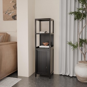 Airsurfer 52-foot-tall linen tower bamboo storage cabinet, suitable for main living spaces such as bathrooms, bedrooms, and living rooms - 1 of 4