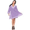LA LEELA Women's Loose Mini Beachwear Bathing Suit Flowy Swim Suit Summer Beach Dress Short Fashion Bathing Suit Cover Ups - 3 of 4