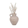Vase Terracotta Pottery Handled Textured Matte Finish Casual Home Bedroom Office Decor - 22" Ivory & Tan - 3 of 4