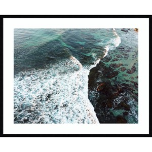 41" x 33" La Jolla 3 by Rachel Dowd Framed Wall Art Print Black - Amanti Art: Coastal Bedroom Decor - 1 of 4