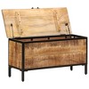 vidaXL Storage Box 32.3"x11.8"x16.9" Solid Rough Wood Mango - 2 of 4