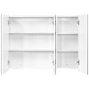 Tangkula Mirrored Bathroom Cabinet Wall Mounted Multipurpose Bathroom Organizer White - 3 of 4