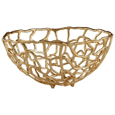 Cyan Design - Large Enigma Bowl - 15 Inches Wide By 7.5 Inches High-Gold Finish