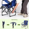 Oversized Camping Director Chair Portable Folding Lawn Chair for Adults with Side Table Storage Pouch Heavy Duty Capacity for Picnic Concert Black - 4 of 4