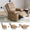 Manual Recliner Chair, Wide 22" Seat Width Leather Recliner w/Comfortable Arms and Cup Holders for Living Room CF8011 - 2 of 4