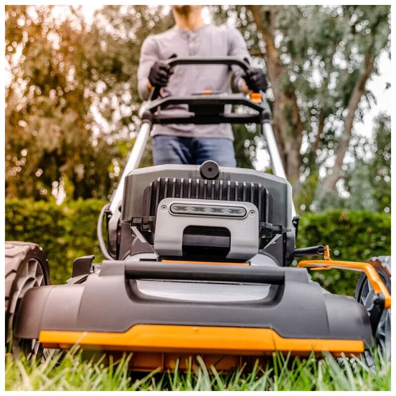 Worx Nitro WG761 80V 21" Cordless Self-Propelled Lawn Mower with Brushless Motor & Rear Wheel Drive  (4) Batteries & Charger Included, 5 of 8