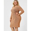 Agnes Orinda Women's Plus Size Christmas Slim Fit Party Glitter Cocktail Sequin Midi Bodycon Dresses - 4 of 4