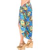 LA LEELA Women's Beachwear Summer Bikini Wraps Beach Wrap Sarong Skirt Swimsuit Swimwear Coverups Swim Cover Ups for Womens One Size Blue,Leaf - 4 of 4