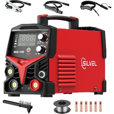 SILVEL 140A MIG Welder, 3 in 1 MIG/ARC/Lift TIG Welding Machine, 110V Flux Core Welder with IGBT Inverter, Gasless Welder Machine for Home Welder