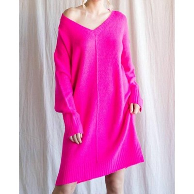 Women's Knit Sweater Dress - Jodifl