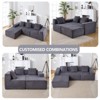 NicBex Modular Sectional Sofa,L-Shape Upholstered Cloud Couch with 3 Pillows for Living Room,Apartment,Office,Dark Gray - 4 of 4