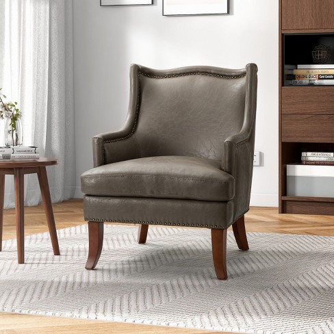 Target store leather armchair