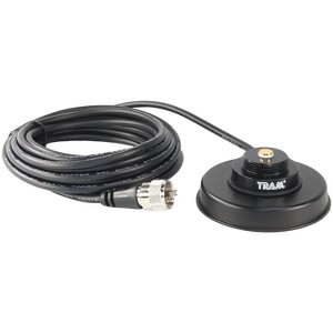 Tram® 3-1/4-Inch Black Zinc NMO Magnet Mount with RG58 Coaxial Cable and UHF PL-259 Connector - 1 of 4