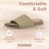 CUSHIONAIRE Ritual Women’s Slide Sandal – Suede Slip-On with Cork Footbed, Contoured Insole & Flexible Lightweight Outsole - 2 of 4