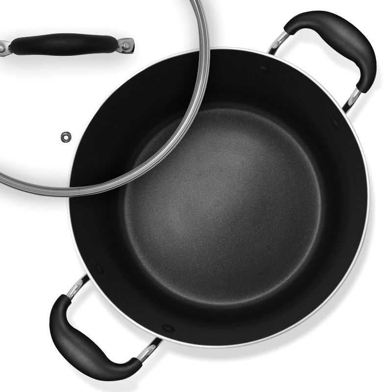 Starfrit 12-In. Covered Fry Pan with Stainless Steel Handle, Black, 4 of 7