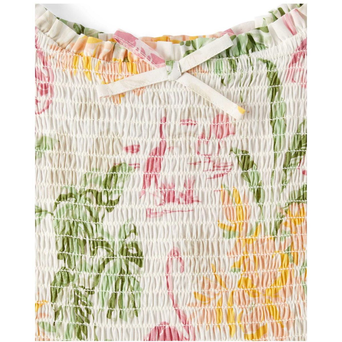 The Children's Place Womens Matching Family Short Sleeve Tropical Midi Tiered Dress - thumbnail 2