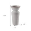 HomeRoots 10" Cream Ceramic Table Vase - 3 of 4