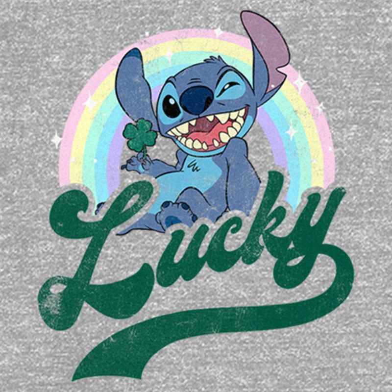 Toddler's Lilo & Stitch Distressed Lucky Rainbow Wink T-Shirt, 2 of 4
