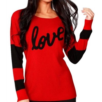 Women's Love Scoop Neck Pullover - ANGEL