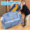 Hooseng Toddler Couch, 2-in-1 Glow-in-The-Dark Plush Kids Fold-Out Sofa, Convertible Kids Sofa to Lounger with Curved Armrests for Boys & Girls - 2 of 4