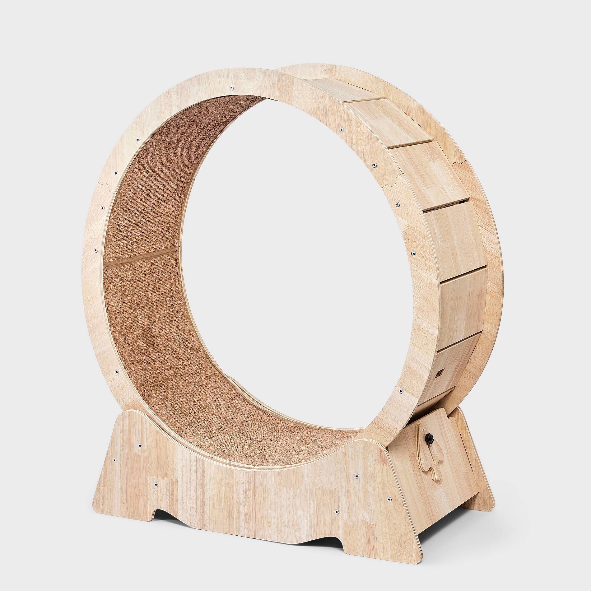 Wheel Cat Tower - Natural Wood - Boots & Barkley™