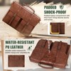 Mens Messenger Bag  Vintage Leather Laptop Briefcase Satchel Computer Shoulder Bag - 4 of 4