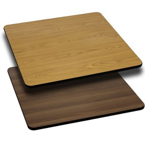 Flash Furniture Glenbrook 2 Pk. 42'' Square Table Top with Natural or Walnut Reversible Laminate Top - 1 of 3