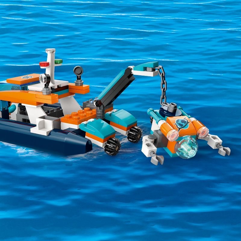 LEGO City Explorer Diving Boat Ocean Building Toy Set 60377, 5 of 10