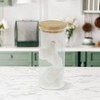 Unique Bargains with Bamboo Lid Decorative Jars Wood Color Clear 1 Pcs - 2 of 4