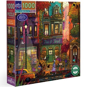 eeBoo Piece & Love: Fall In Brooklyn - 1000 Piece Puzzle - Square Adult Jigsaw - 1 of 4