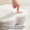 Ornavo Home Boucle Flower 12" Storage Ottoman - Footstool - Perfect for Dorm, Living Room and Bedroom - 4 of 4