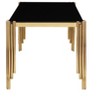 Vynxaria 65" Rectangle Glass Dining Table, Tempered Glass Tabletop & Polished Gold Legs, Modern Style for Home, Kitchen, Dining Room - 4 of 4