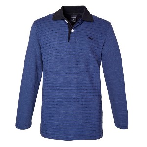 Sportoli Boys Cotton Striped Long Sleeve Polo Rugby Shirt - 1 of 3
