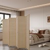Sevobal Partitions and Room Dividers 6-Panel Wood Foldable Design Folding Privacy Screens for Office and Living, Off-white, 78.74"*4.80"*66.93" - 2 of 4