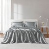 Sapphtopaz Luxury Satin Comforter Set, Bedding Set Fitted Sheet Set with 1 Flat Sheet,1 Fitted Sheet,2 Pillowcase, Machine Washable - 3 of 4